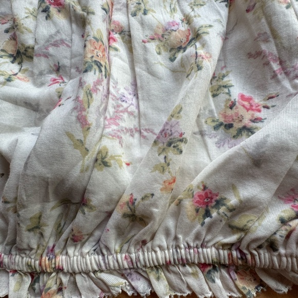 Romantic Ralph Lauren Polo Blouse | Flower Blouse | Crop Top | Off the Shoulder - Picture 4 of 6